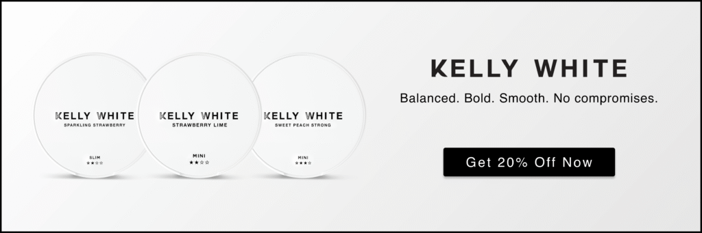 Kelly white nicotine pouches from sweden